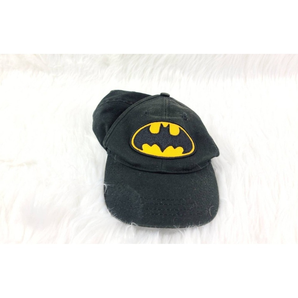 2 Vintage 1991 DC Comics Batman and The Flash Snapback Hat Cap Yellow Black - Picture 2 of 7